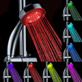 Colorful self-variable temperature control shower head