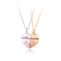 Heart Shape Mother Daughter Alloy Necklace