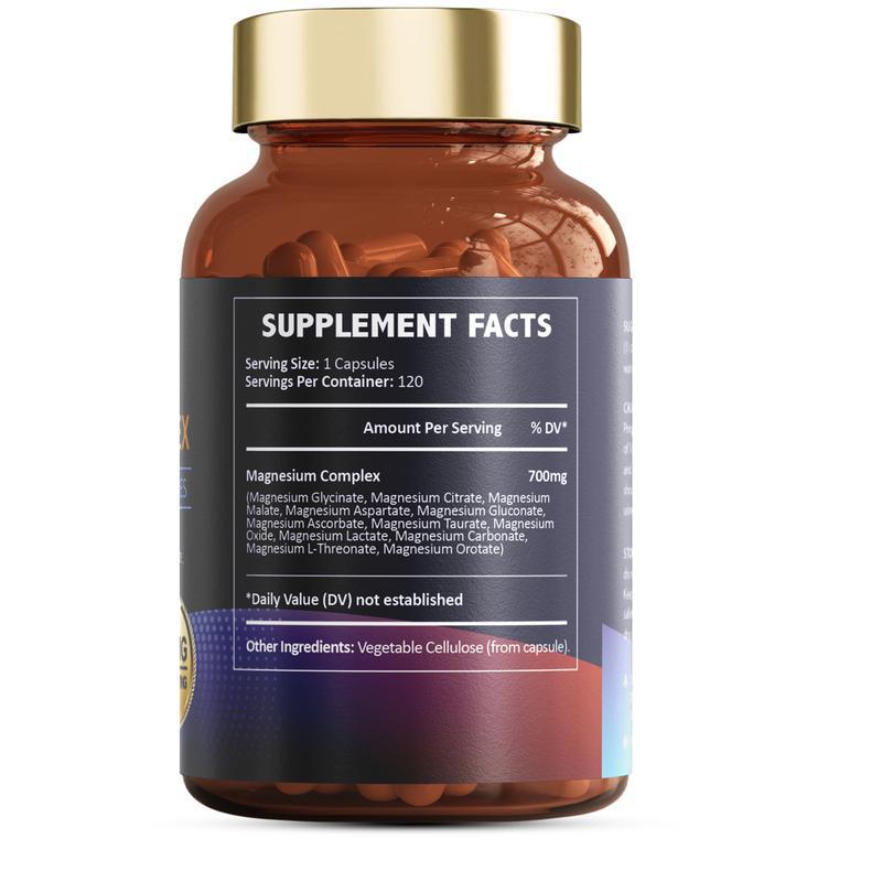 Magnesium Glycinate Capsules Vegetarian Supplement