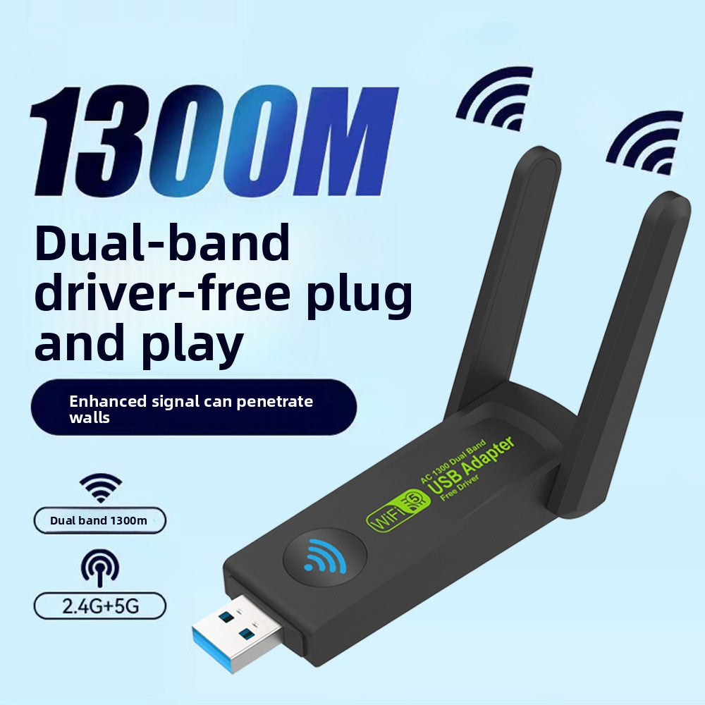 USB WiFi Adapter – Dual-Band, Up to 1300Mbps