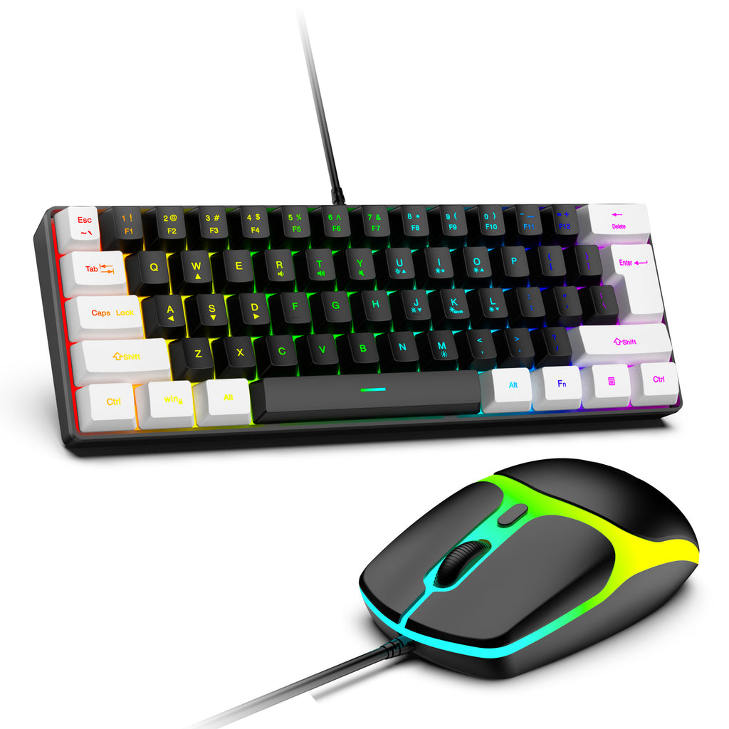 61-Key RGB Gaming Keyboard – Compact Wired USB