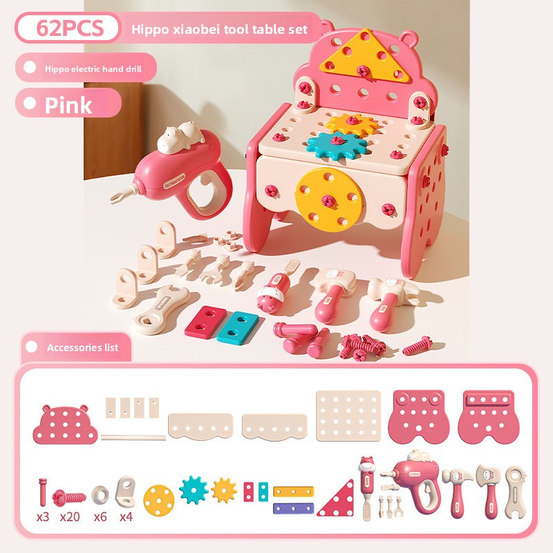 Childrens Educational Tool Set with Drill and Accessories