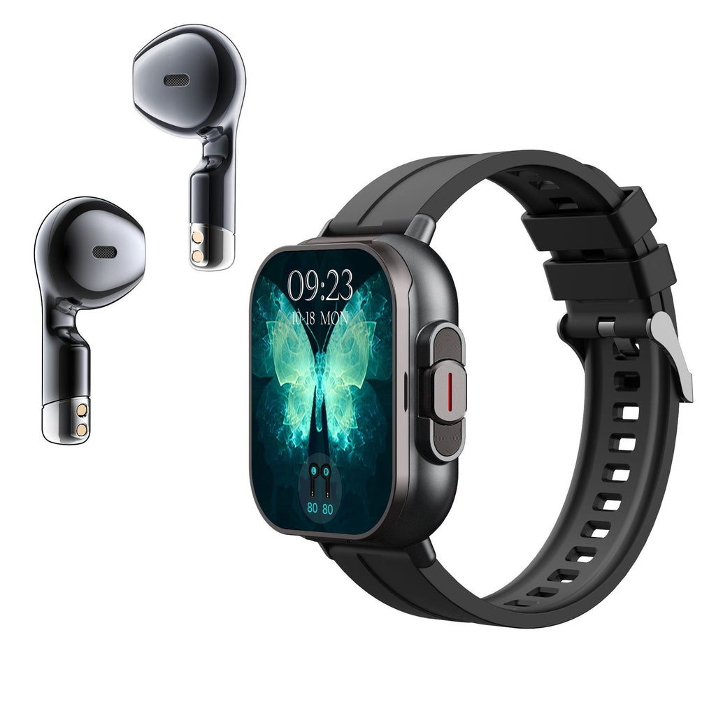 2-in-1 Smartwatch with Built-In TWS Bluetooth Earphones