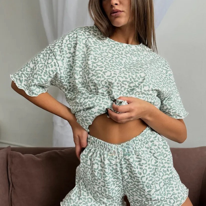 Women's Leopard Print Pajama Set