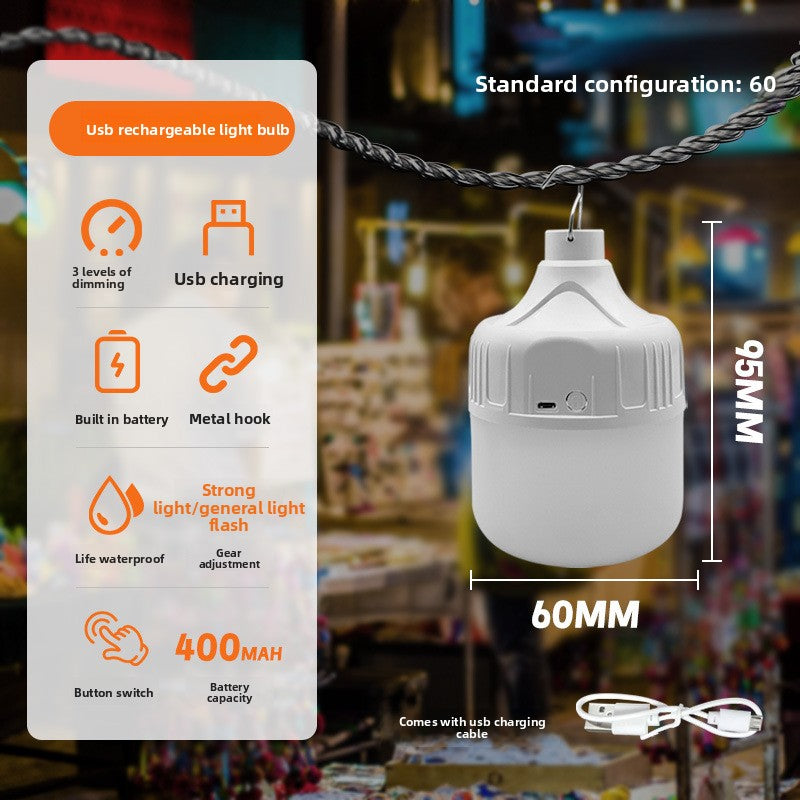 USB Rechargeable LED Emergency Light Bulb — Camping & Power Outage