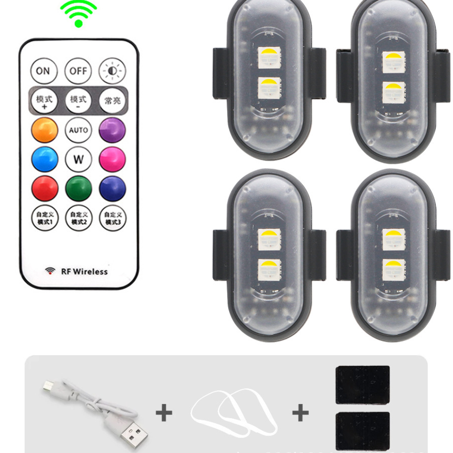 Remote Control LED Strobe Warning Light with USB Charging
