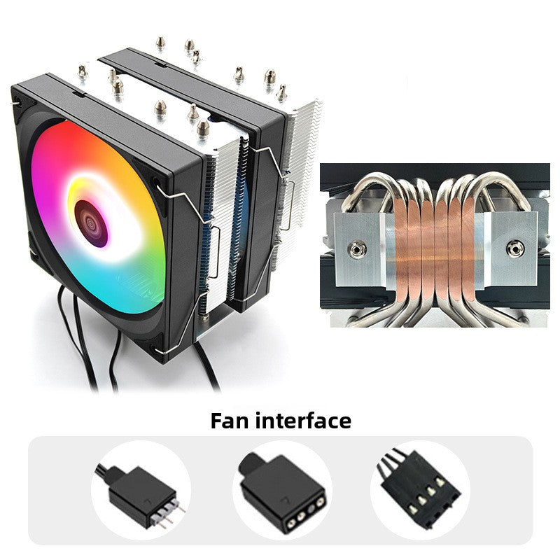 Dual Tower CPU Cooler with RGB Sync and Temperature Control