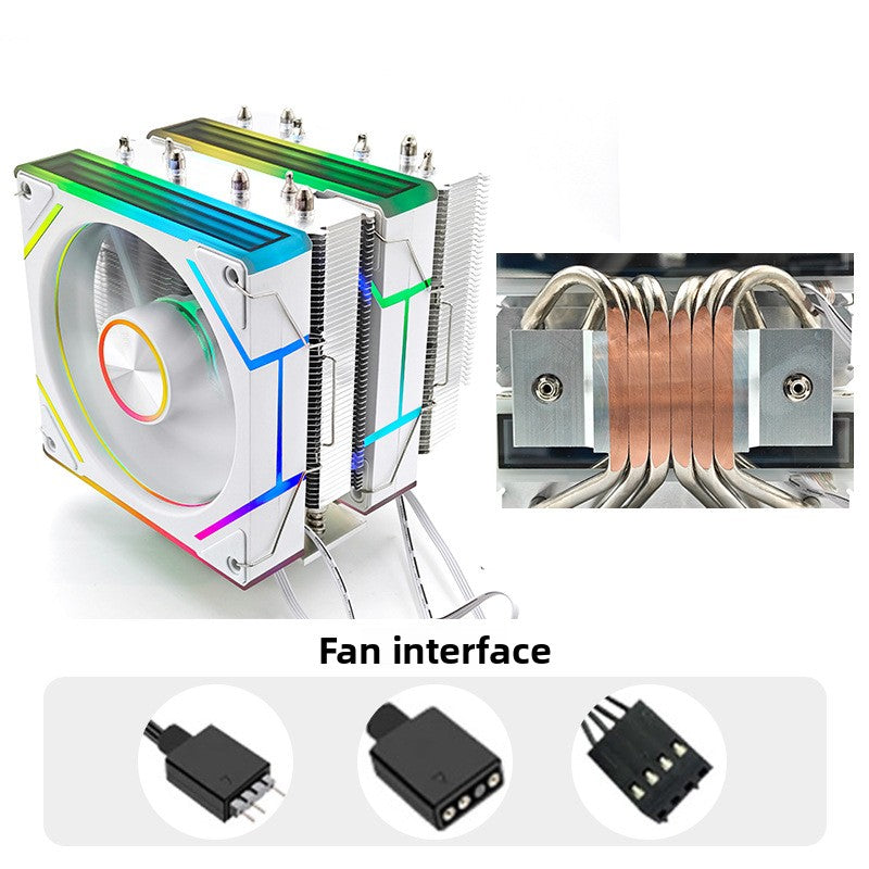 Dual Tower CPU Cooler with RGB Sync and Temperature Control