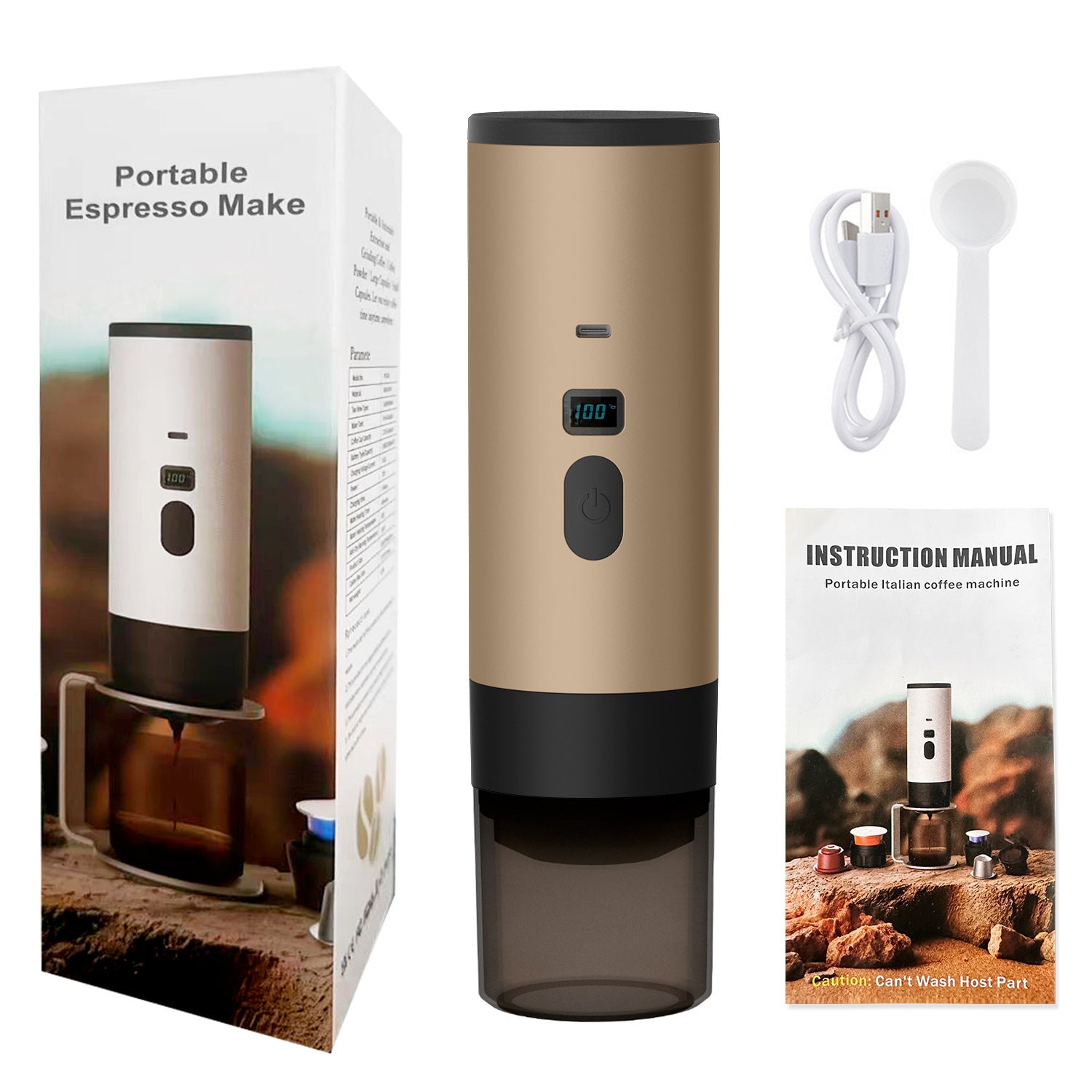 Outdoor Wireless Portable Espresso Machine Car Electric Espresso Capsule Household Small Portable Coffee Machine