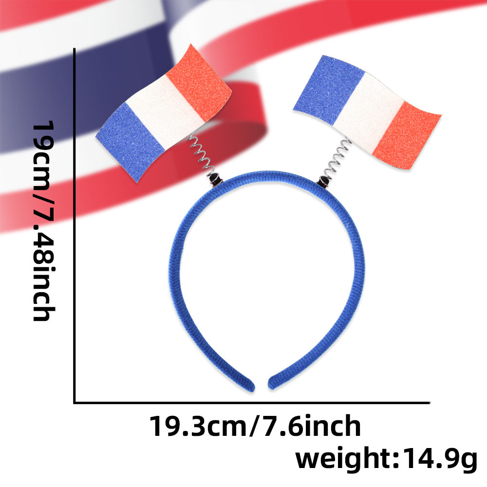 Flag Pattern Headband Hair Accessory