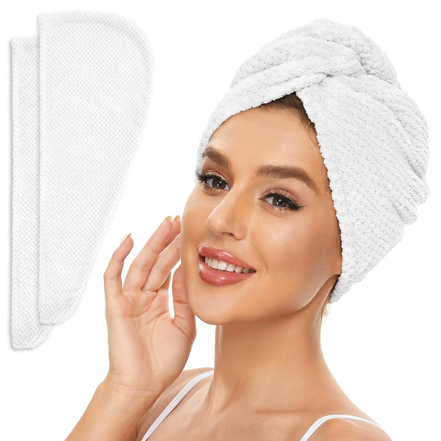 Microfiber Hair Towel for Drying and Frizz Control