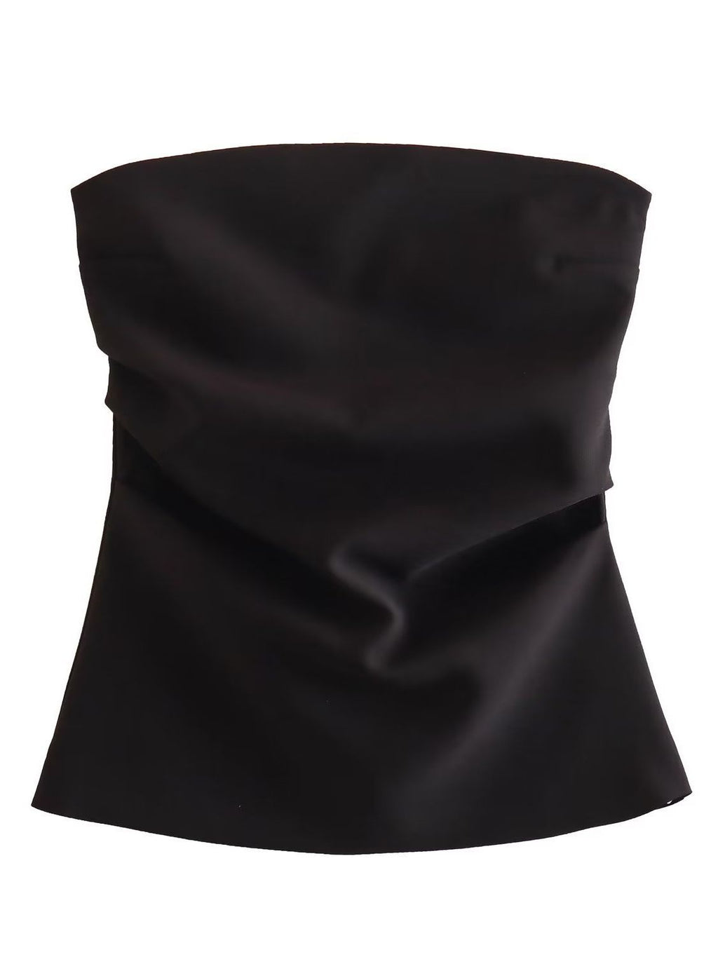 Y2K Pleated Strapless Top