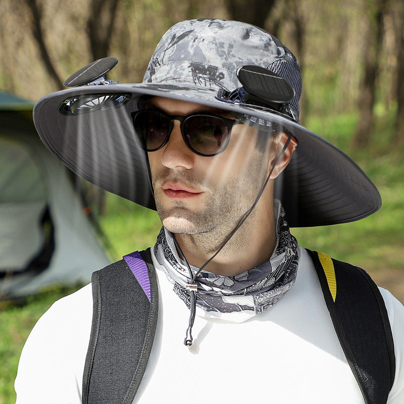 Solar Powered Cooling Fan Hat – 4th of July Outdoor Essential.
