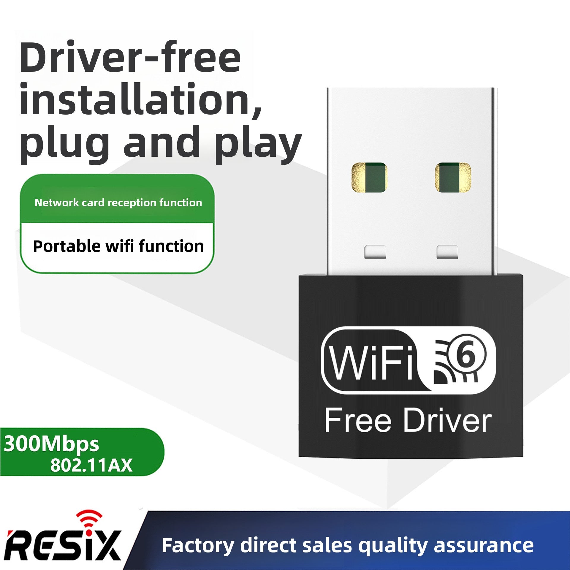 USB WiFi Adapter – Dual-Band, Up to 1300Mbps