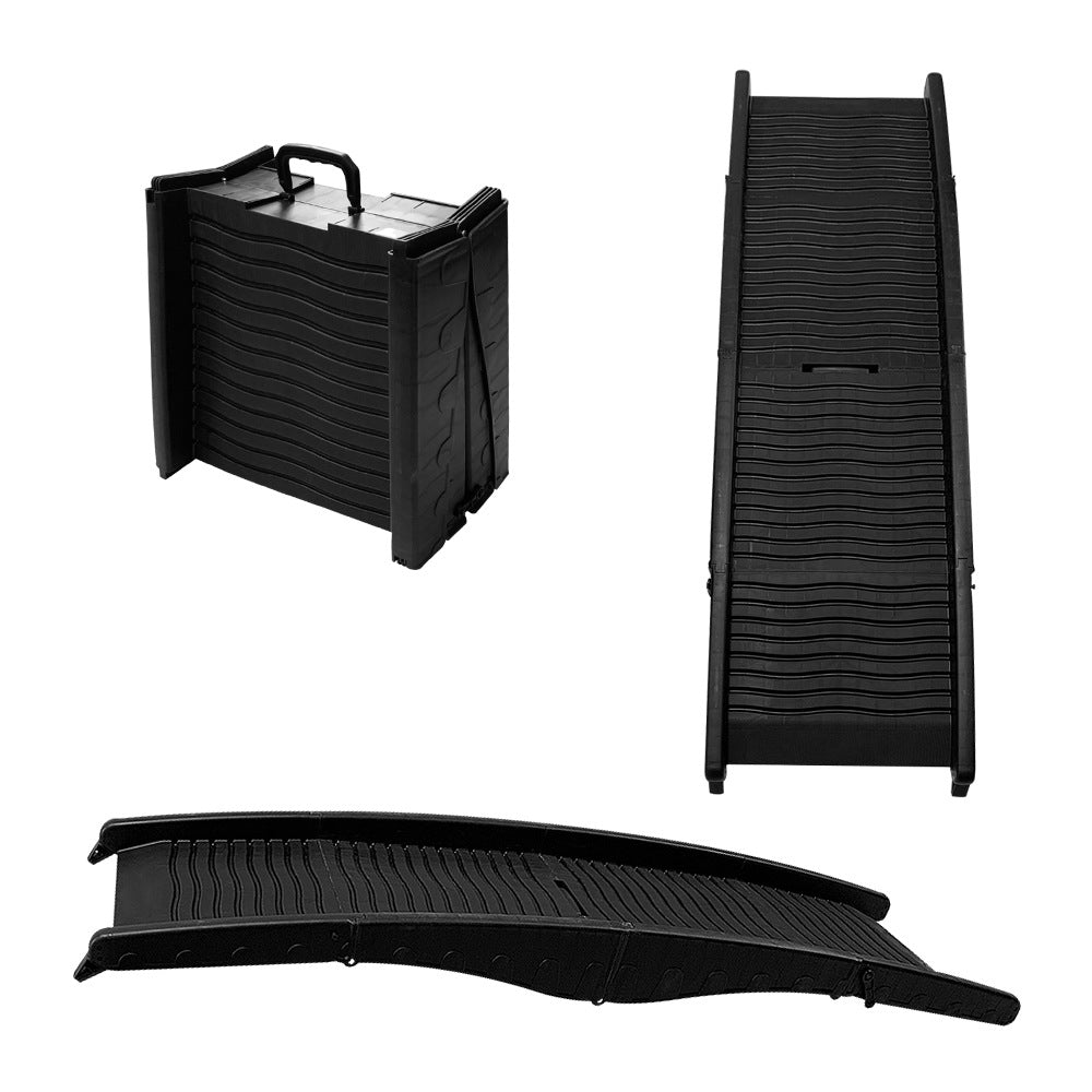 Foldable Car-Mounted Pet Ramp for Elderly Dogs, Portable Stair Ramp for Getting into the Car, Non-Slip Car Ladder
