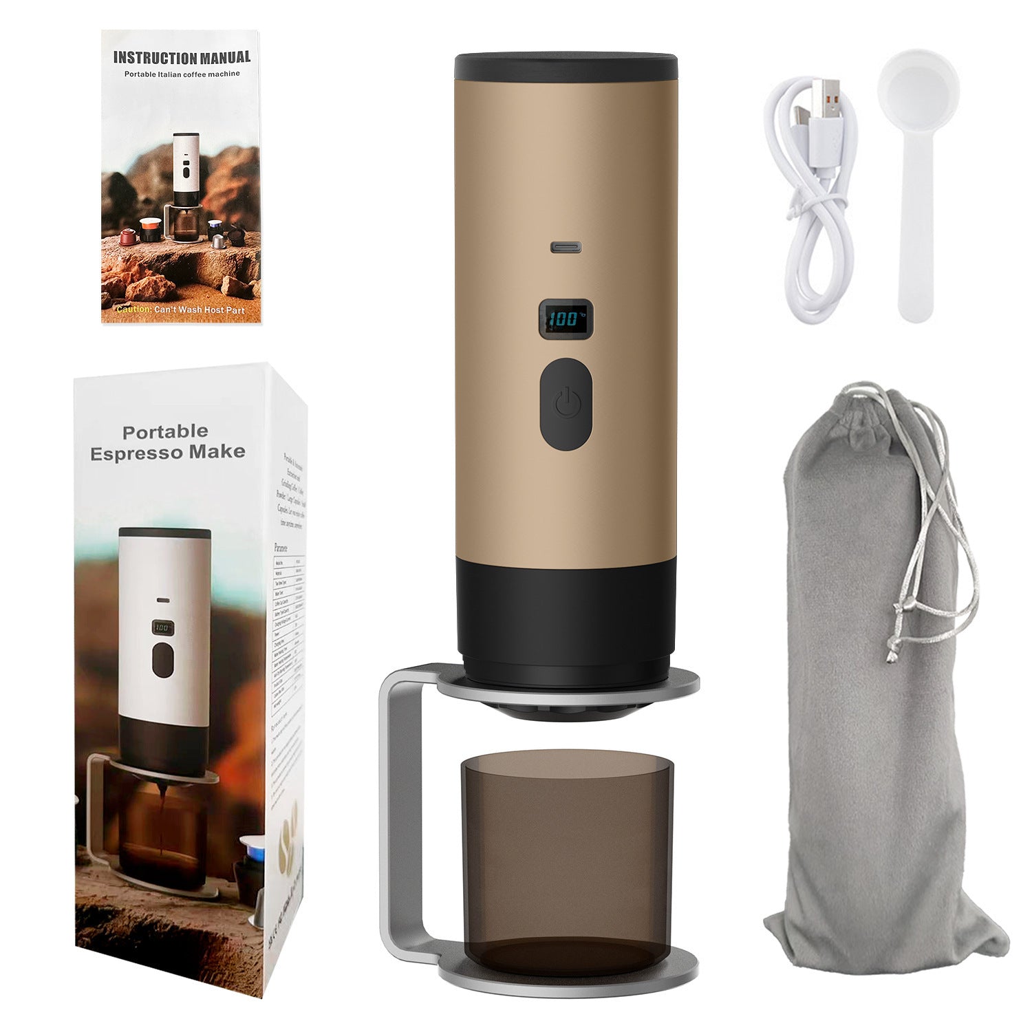 Outdoor Wireless Portable Espresso Machine Car Electric Espresso Capsule Household Small Portable Coffee Machine