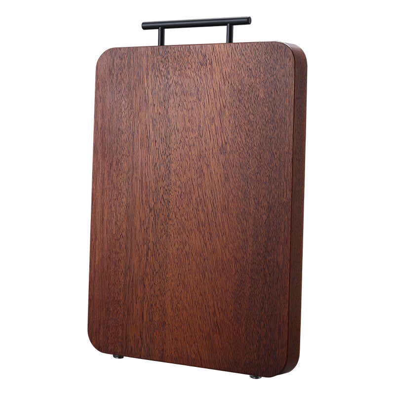 Wooden Checkerboard Cutting Board with Handle