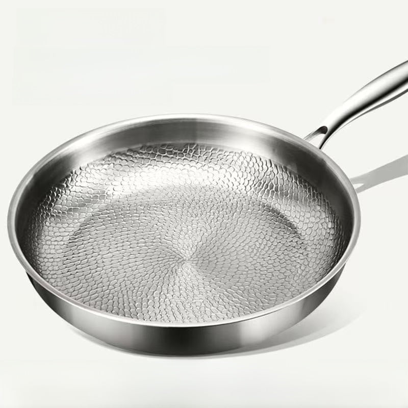 Stainless Steel Hammered Frying Pan