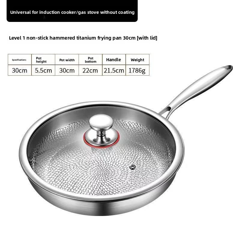 Stainless Steel Hammered Frying Pan