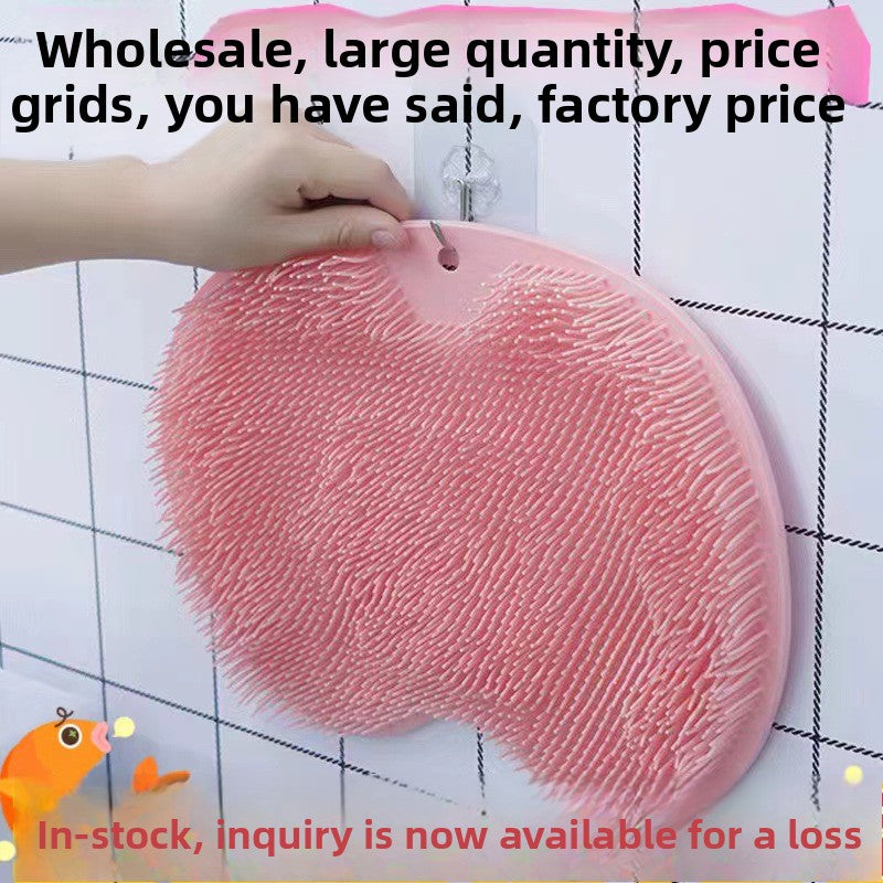 Wall-Mounted Shower Foot & Back Scrubber with Suction Cups