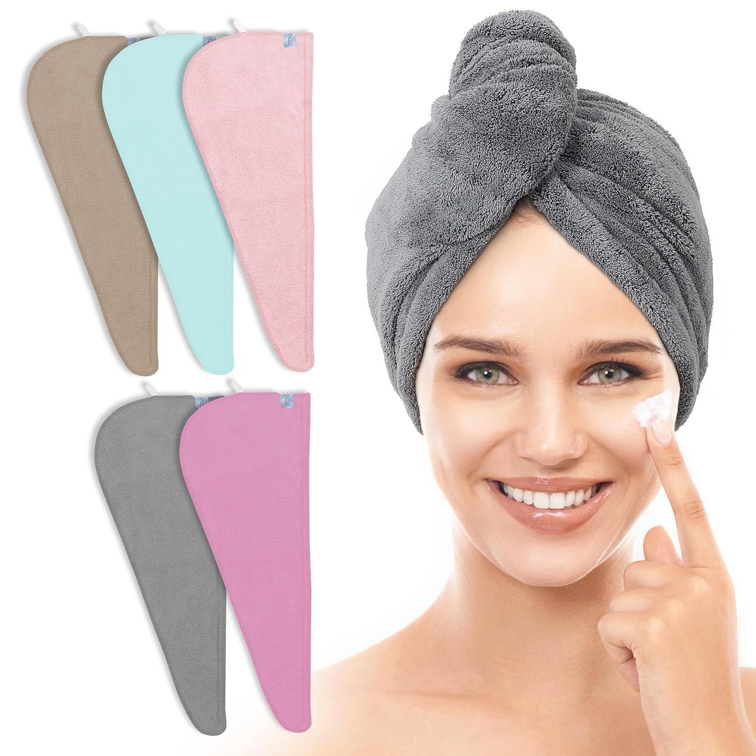 Microfiber Hair Towel for Drying and Frizz Control