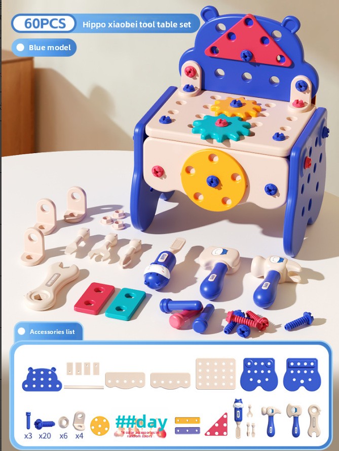 Childrens Educational Tool Set with Drill and Accessories
