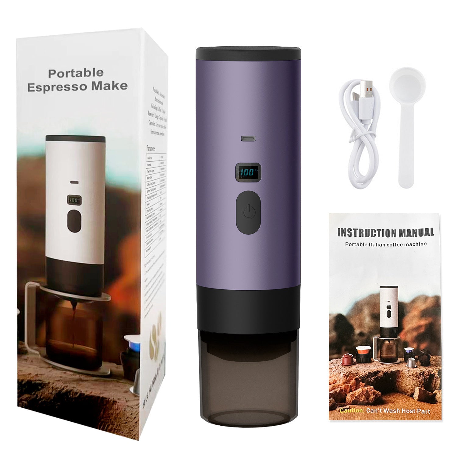 Outdoor Wireless Portable Espresso Machine Car Electric Espresso Capsule Household Small Portable Coffee Machine