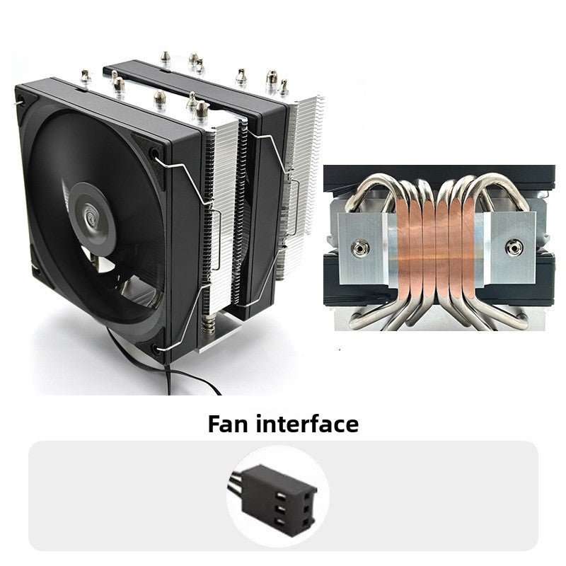 Dual Tower CPU Cooler with RGB Sync and Temperature Control