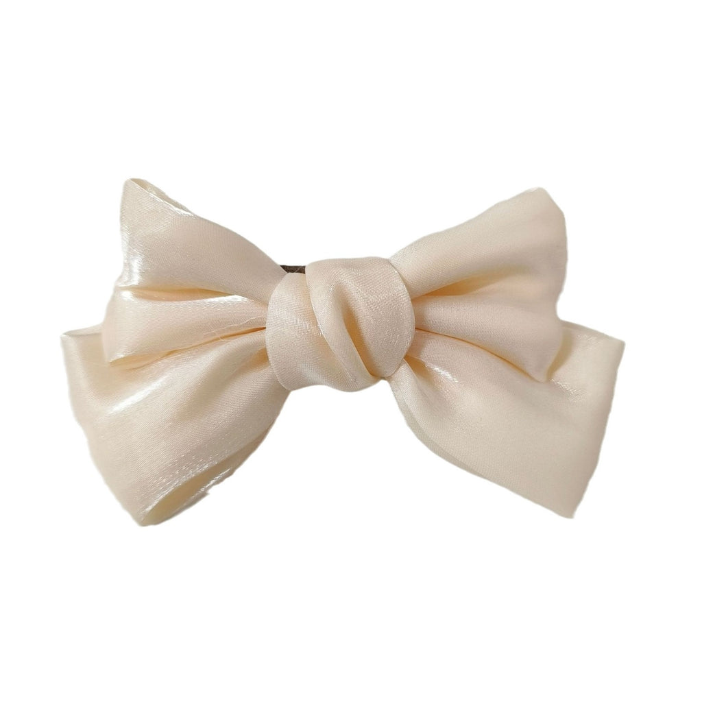 Children Bow Hair Clip Pearlescent Satin Spr