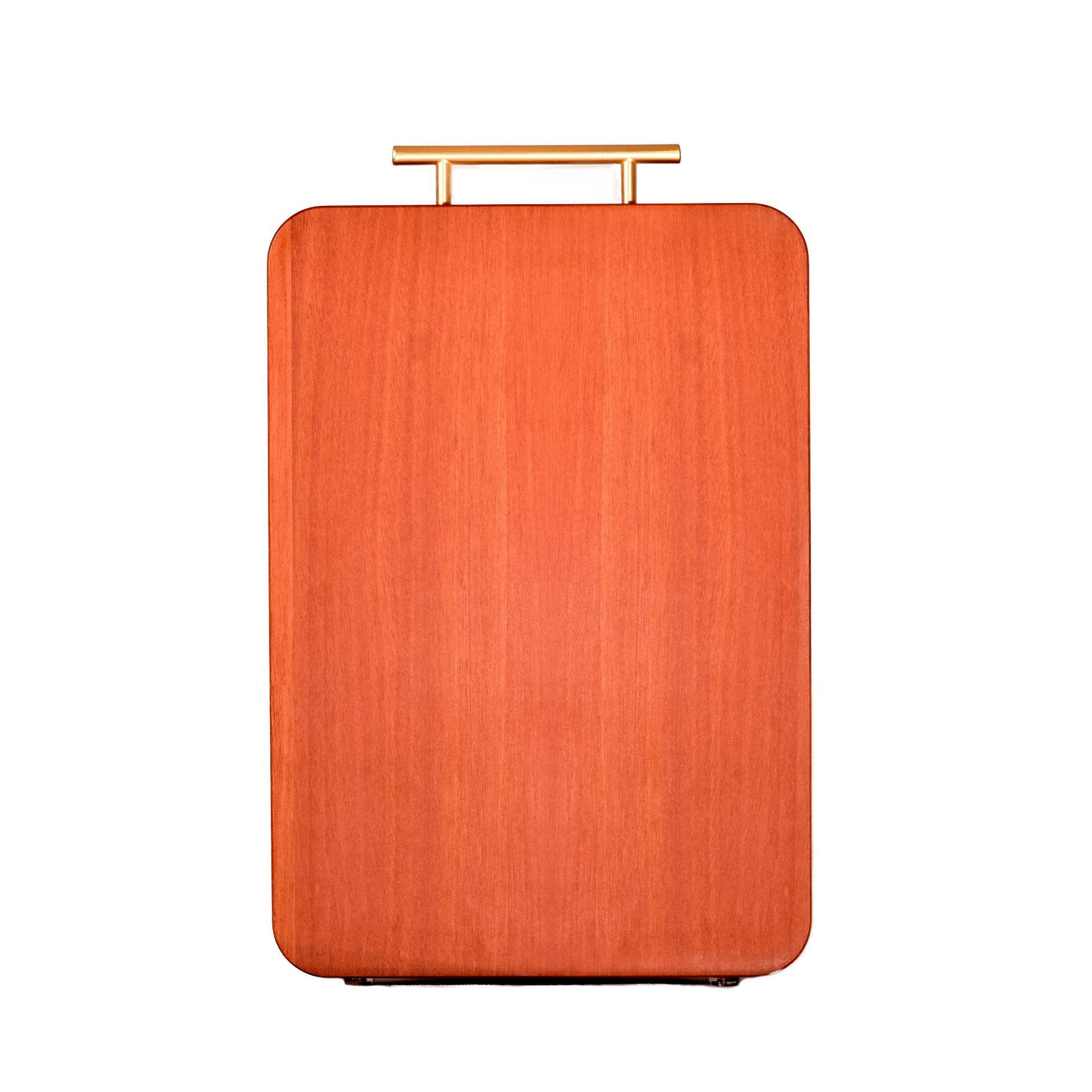 Wooden Checkerboard Cutting Board with Handle