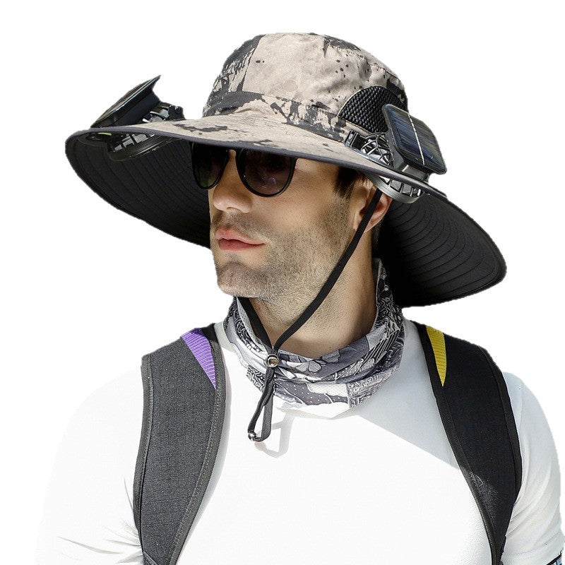 Solar Powered Cooling Fan Hat – 4th of July Outdoor Essential.