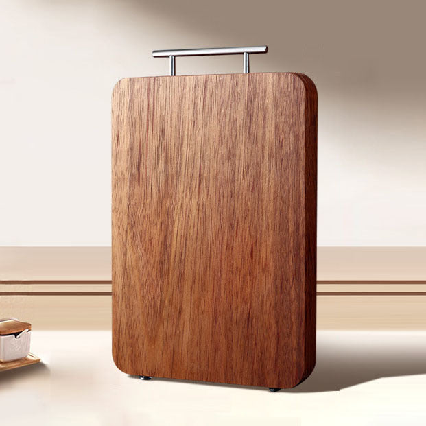 Wooden Checkerboard Cutting Board with Handle