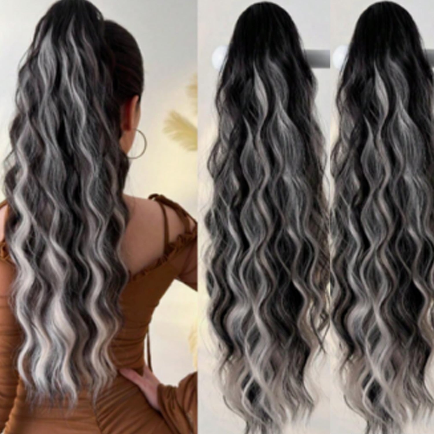 Synthetic Hair Ponytail with Clip