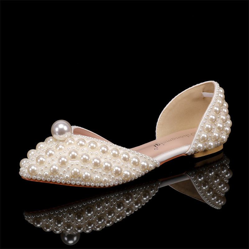Rhinestone Pearl Womens Wedding Stiletto Heels