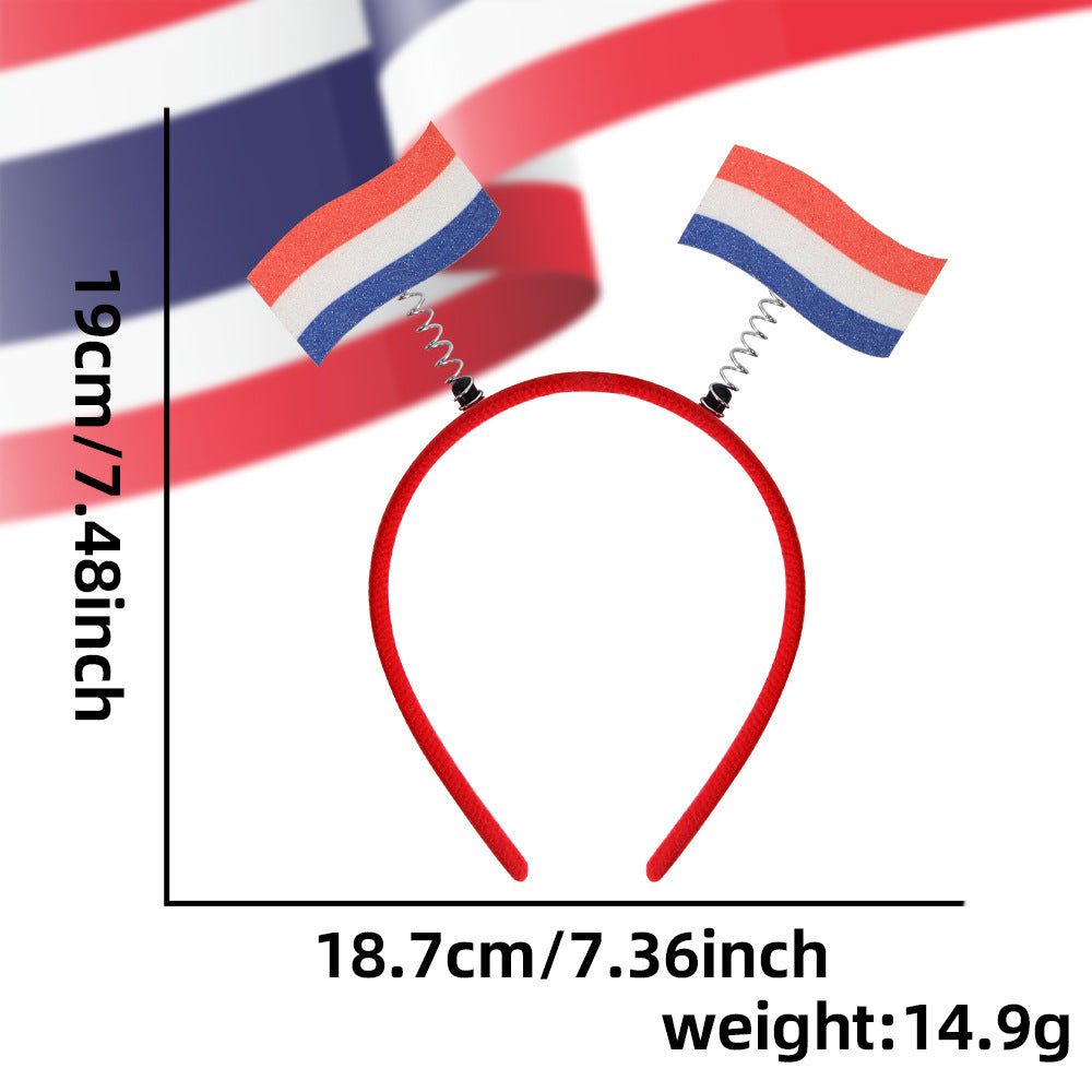 Flag Pattern Headband Hair Accessory