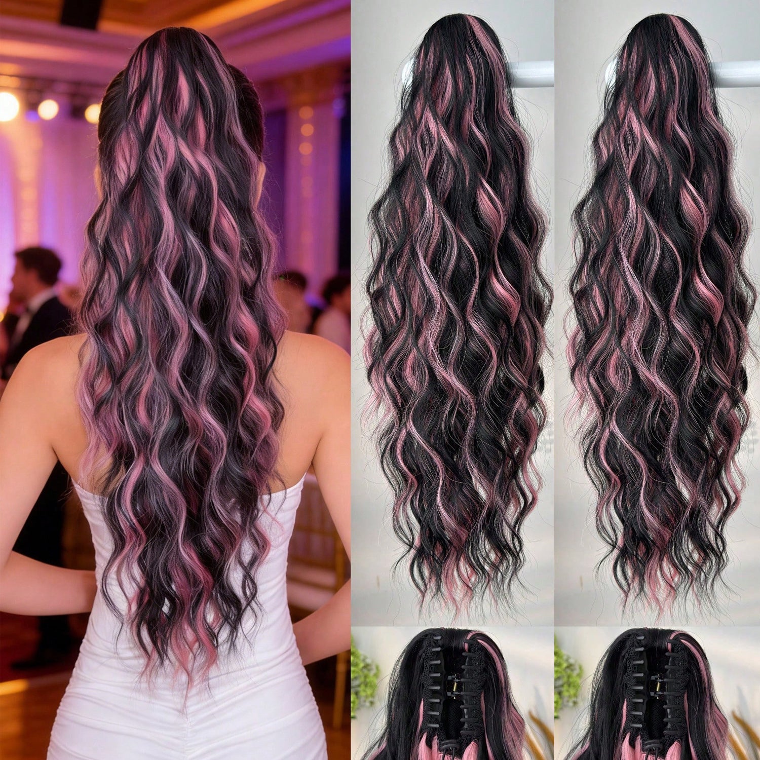 Synthetic Hair Ponytail with Clip