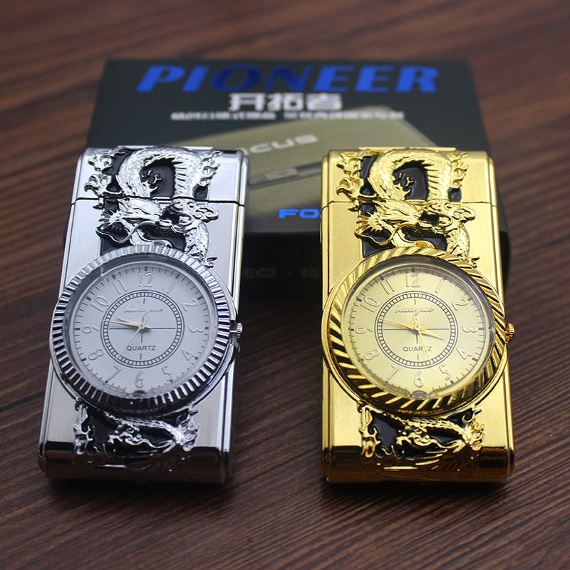 Creative Metal Watch Lighter with LED Light