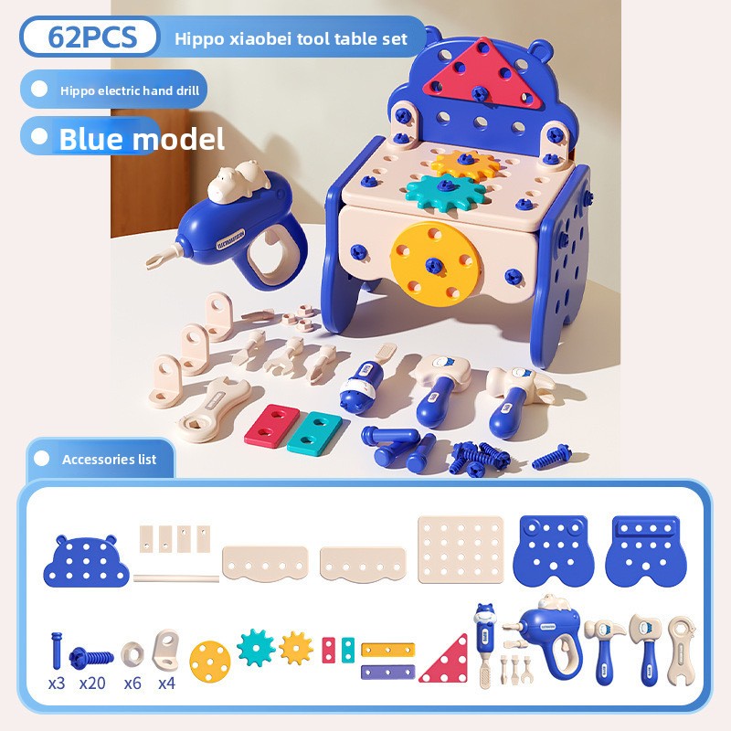 Childrens Educational Tool Set with Drill and Accessories