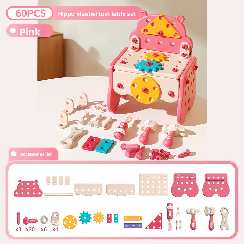 Childrens Educational Tool Set with Drill and Accessories