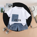 Boys Summer Short Sleeve with Letter Patch