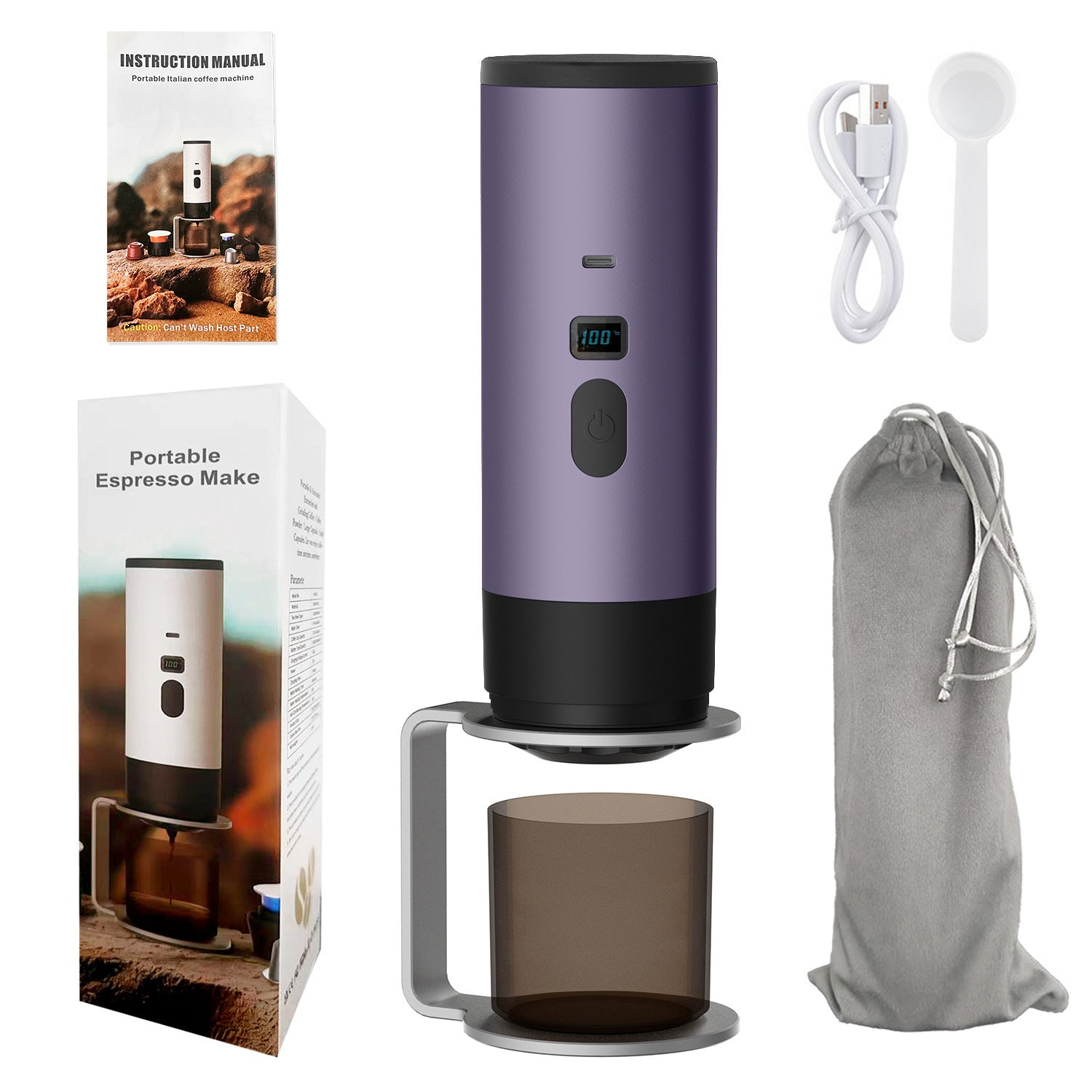 Outdoor Wireless Portable Espresso Machine Car Electric Espresso Capsule Household Small Portable Coffee Machine