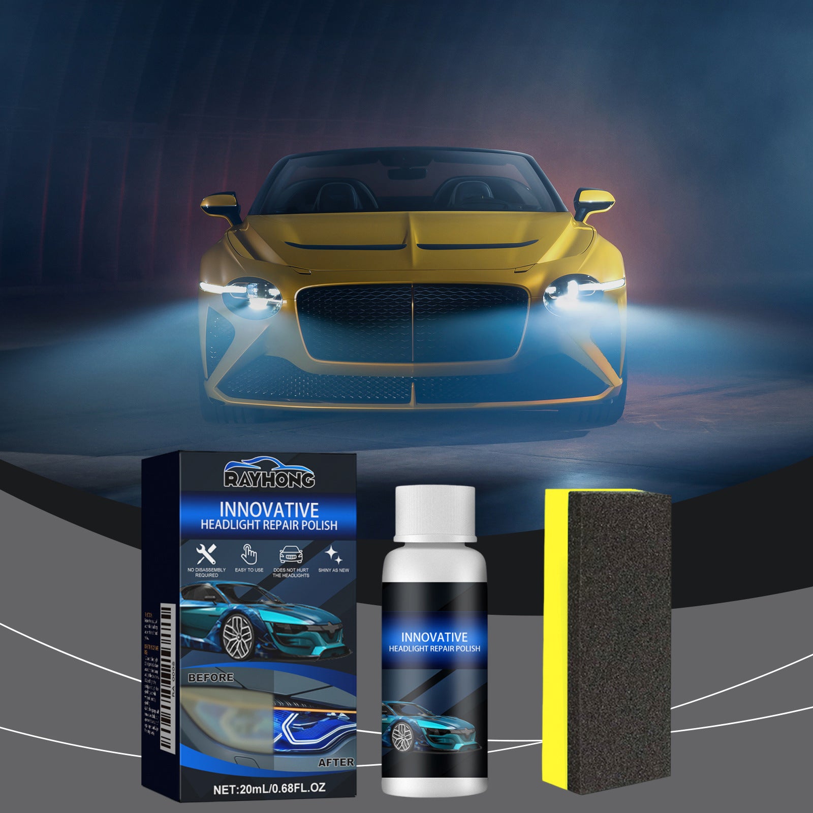 Car Headlight Restoration Maintenance Liquid