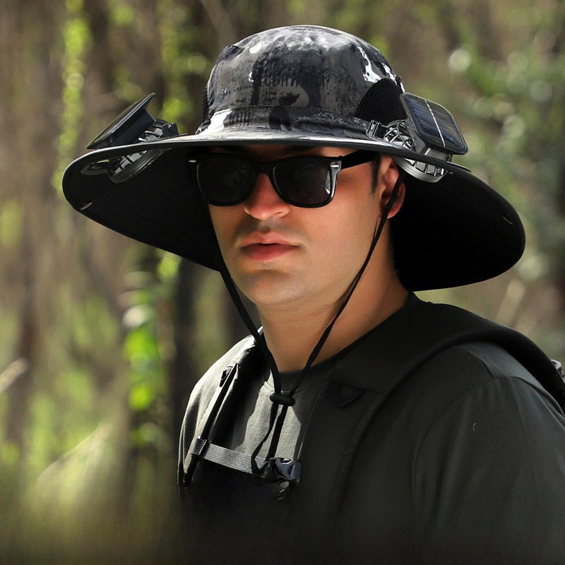 Solar Powered Cooling Fan Hat – 4th of July Outdoor Essential.