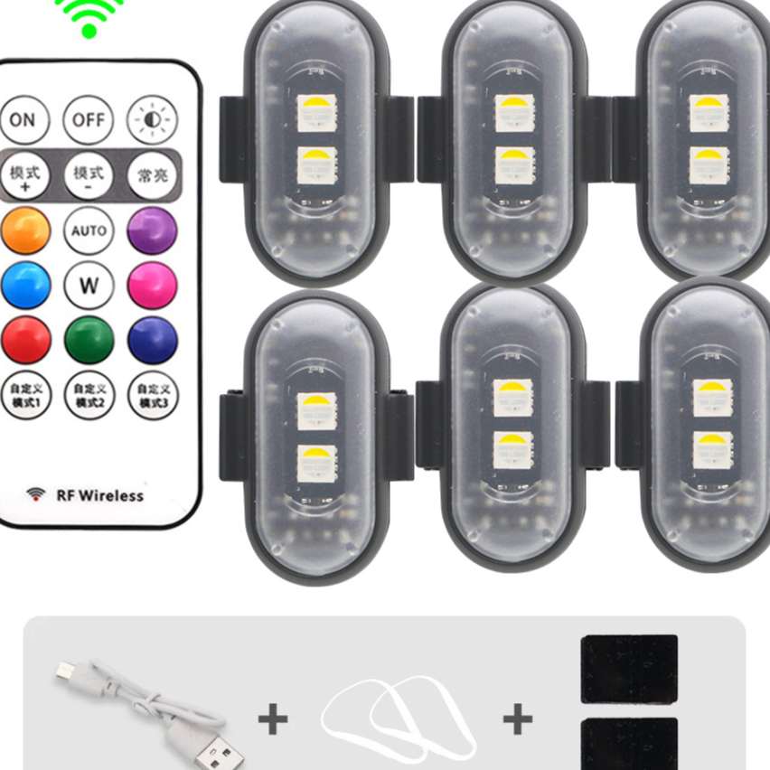Remote Control LED Strobe Warning Light with USB Charging