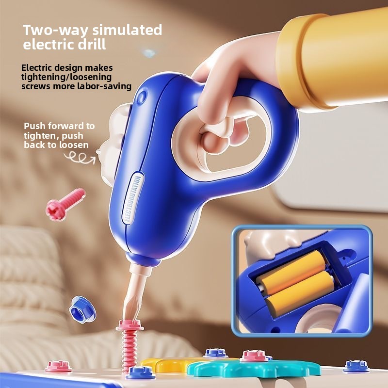 Childrens Educational Tool Set with Drill and Accessories