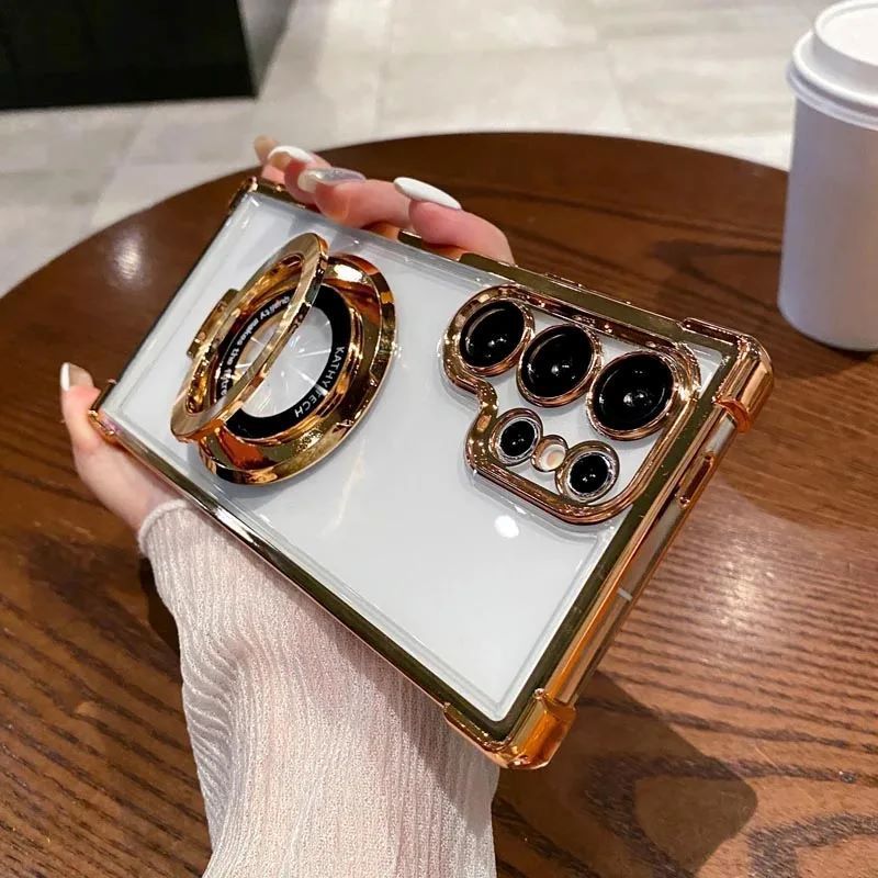 Samsung Phone Case with Magnetic Stand and Lens Film