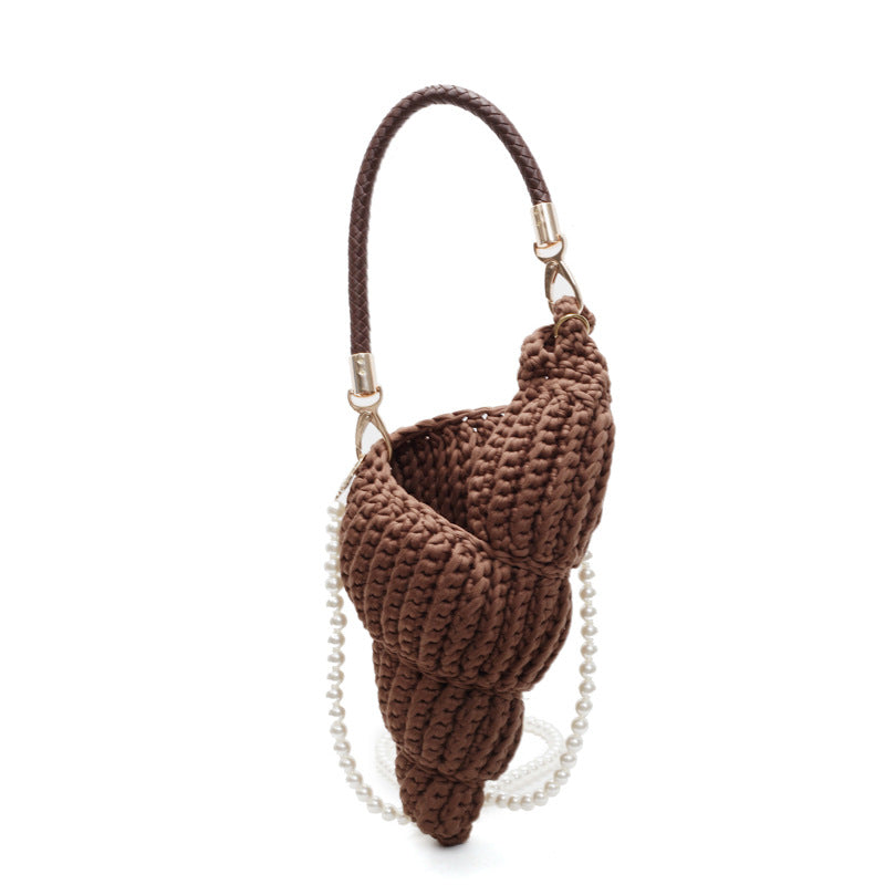 Woven Conch Shell Crossbody Bag