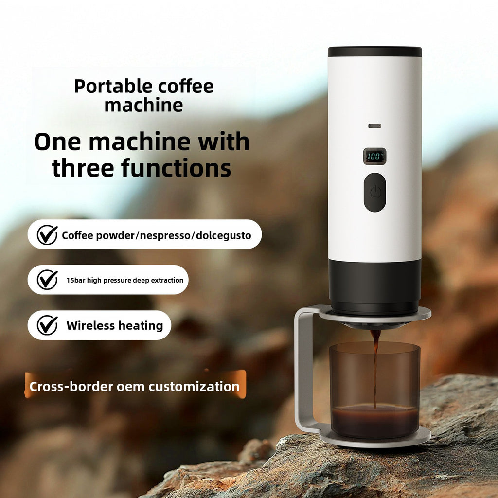 Outdoor Wireless Portable Espresso Machine Car Electric Espresso Capsule Household Small Portable Coffee Machine