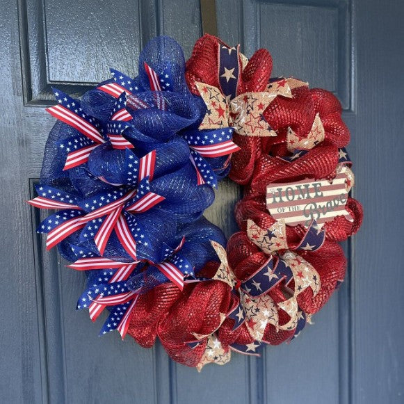 Patriotic Independence Day Wreath