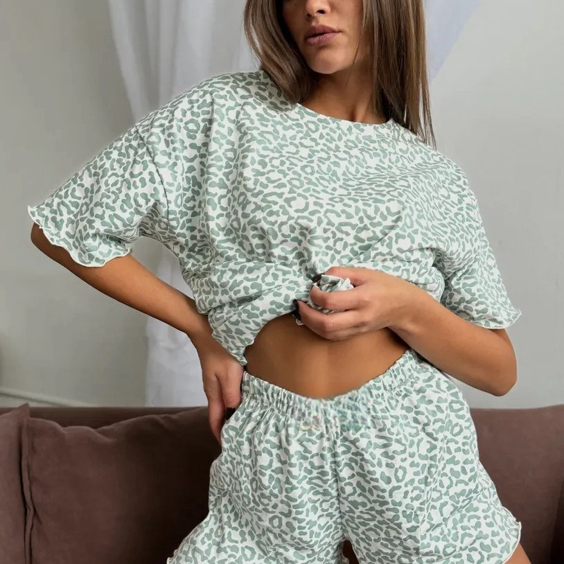 Women's Leopard Print Pajama Set